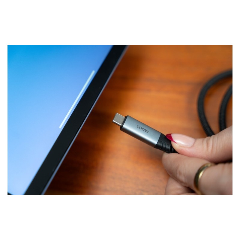 Verbatim 31846 Sync & Charge Kabelis USB-C į USB-C 100W 480Mbps 120cm, Pilka/Juoda