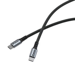 Verbatim 31845 Sync & Charge Kabelis USB-C į USB-C 60W 480Mbps 120cm, Pilka/Juoda