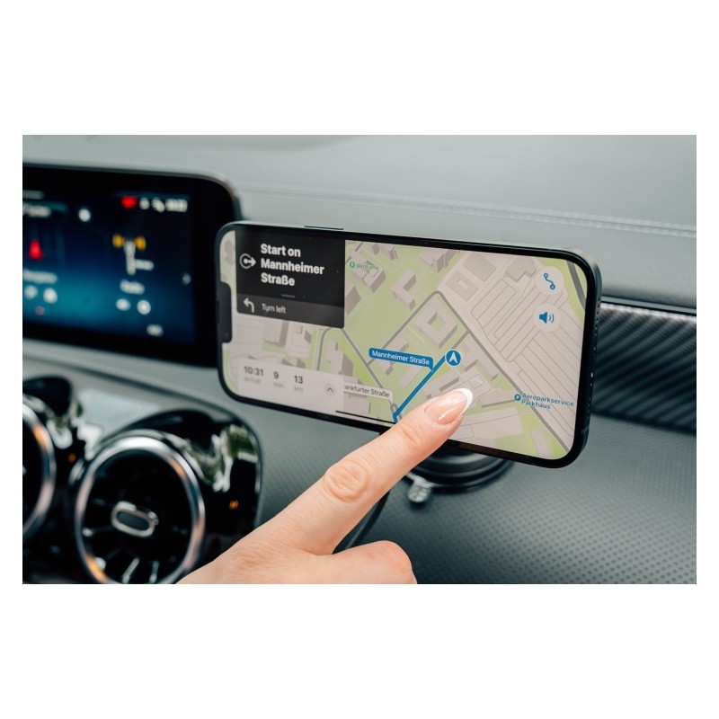 Verbatim 31860 Charge 'n' Drive Qi2 Magnetinis belaidis automobilinis įkroviklis, RGB, Juoda