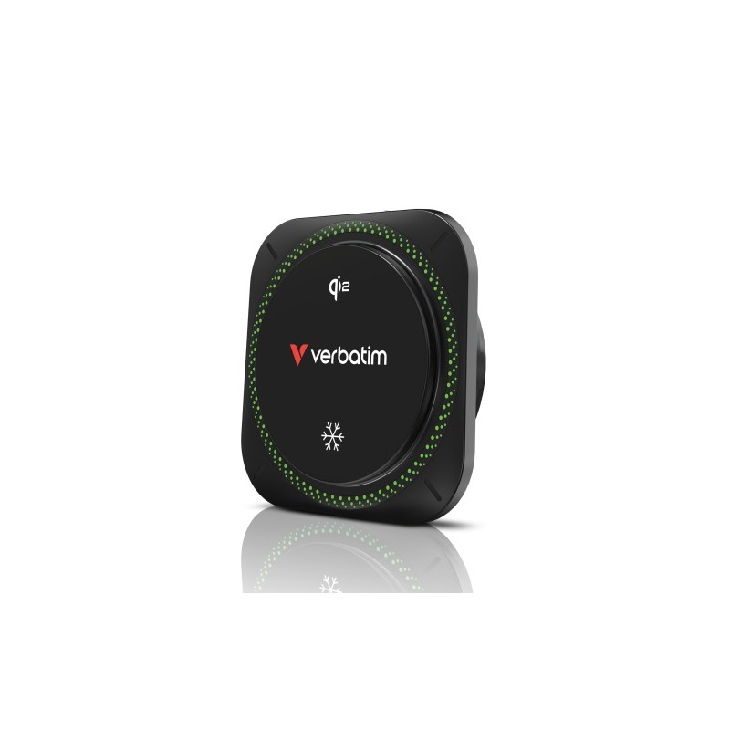 Verbatim 31860 Charge 'n' Drive Qi2 Magnetinis belaidis automobilinis įkroviklis, RGB, Juoda