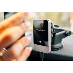 Verbatim 31862 Charge 'n' Qi Drive Magnetinis belaidis automobilinis įkroviklis, RGB, Pilka/Juoda