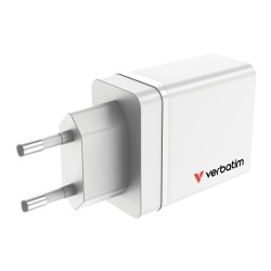 Verbatim 49701 USB Įkroviklis 30W 4-Port USB-A, USB-C, EU Plug, Balta