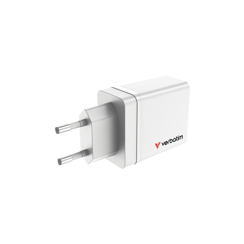 Verbatim 49701 USB Įkroviklis 30W 4-Port USB-A, USB-C, EU Plug, Balta