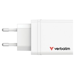 Verbatim 49701 USB Įkroviklis 30W 4-Port USB-A, USB-C, EU Plug, Balta