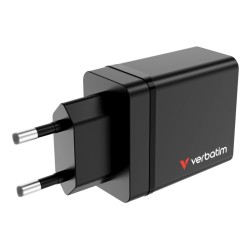 Verbatim 49700 USB Įkroviklis 30W 4-Port USB-A, USB-C, EU Plug, Juoda