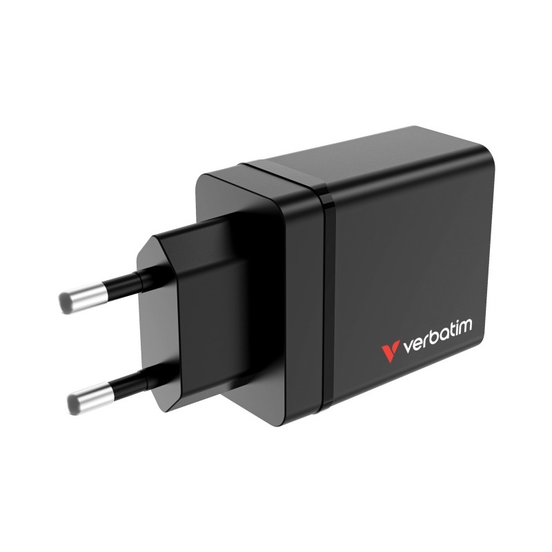 Verbatim 49700 USB Įkroviklis 30W 4-Port USB-A, USB-C, EU Plug, Juoda