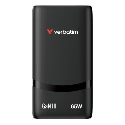 Verbatim 32354 Fold 'n' Go GaN Įkroviklis 65W 2-Port, USB-C, EU Plug, Juoda