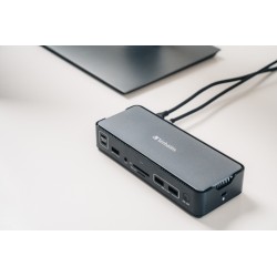 Verbatim 32171 CDS-15 USB-C Pro Jungčių stotelė 15 Ports, Pilka/Juoda
