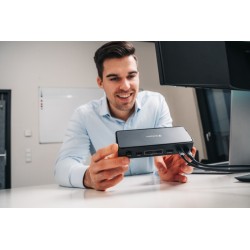 Verbatim 32171 CDS-15 USB-C Pro Jungčių stotelė 15 Ports, Pilka/Juoda