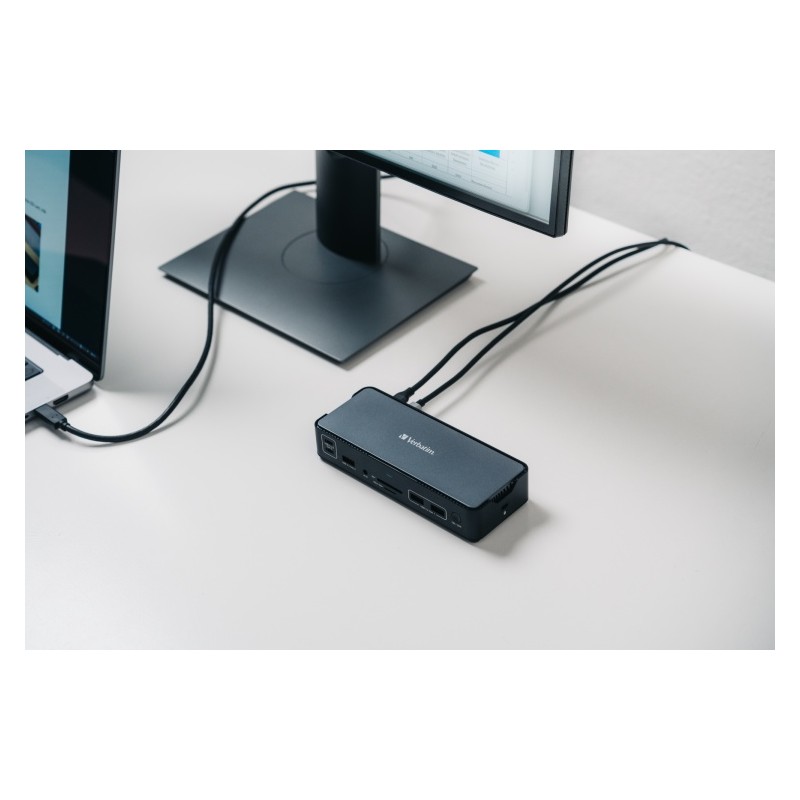 Verbatim 32171 CDS-15 USB-C Pro Jungčių stotelė 15 Ports, Pilka/Juoda