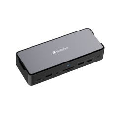 Verbatim 32174 CDS-15SSD USB-C Pro Jungčių stotelė 15 Ports, 256GB SSD, Pilka/Juoda