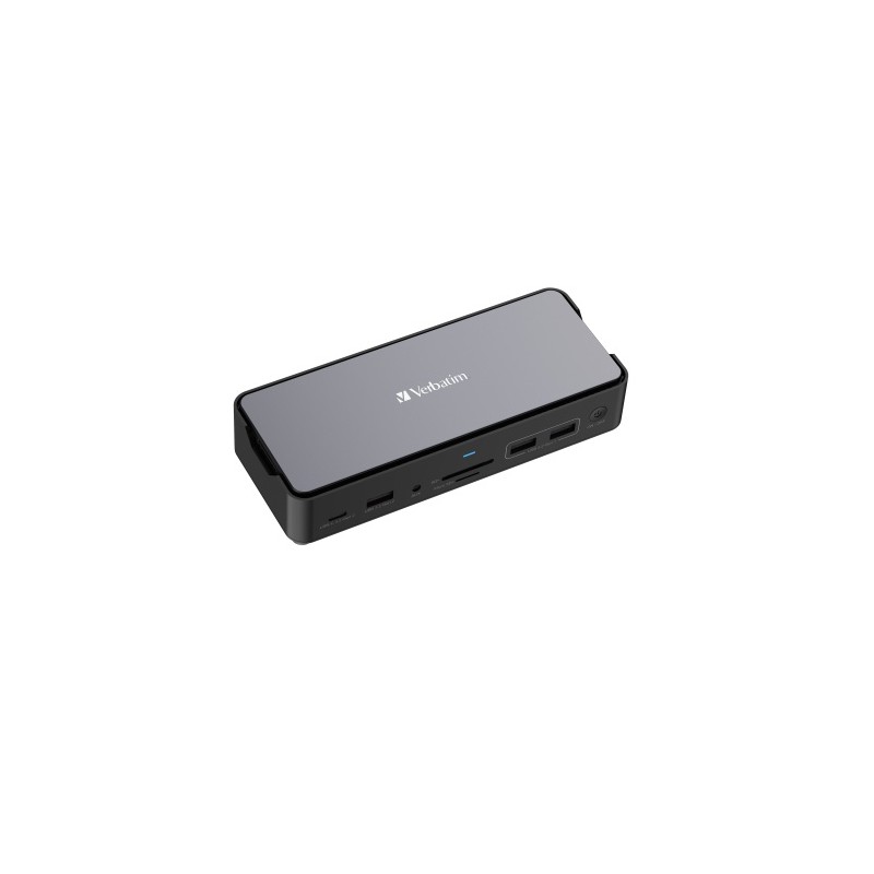 Verbatim 32174 CDS-15SSD USB-C Pro Jungčių stotelė 15 Ports, 256GB SSD, Pilka/Juoda
