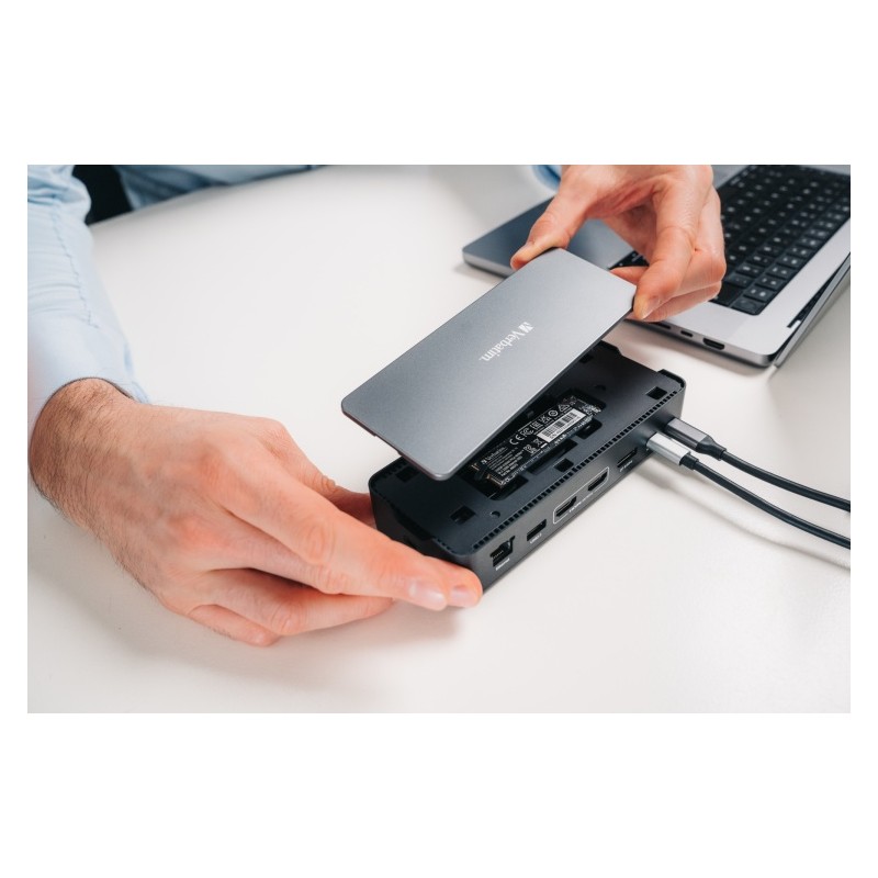 Verbatim 32174 CDS-15SSD USB-C Pro Jungčių stotelė 15 Ports, 256GB SSD, Pilka/Juoda