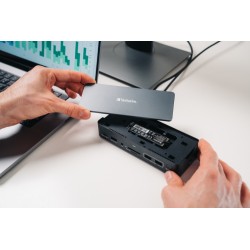 Verbatim 32174 CDS-15SSD USB-C Pro Jungčių stotelė 15 Ports, 256GB SSD, Pilka/Juoda