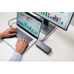 Verbatim 32174 CDS-15SSD USB-C Pro Jungčių stotelė 15 Ports, 256GB SSD, Pilka/Juoda