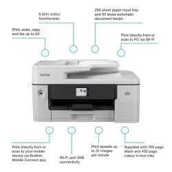 Brother MFC-J6760DW Spausdintuvas rašalinis spalvotas MFP A3 31 ppm USB Wi-Fi Ethernet LAN