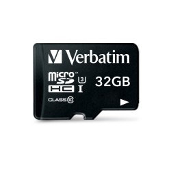 Verbatim 47041 Pro U3 Micro SDXC Atminties kortelė 32GB + microSD į SD Adapteris