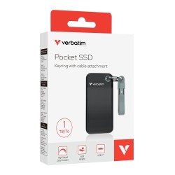 Verbatim 32190 Išorinis SSD diskas 1TB, USB-C 3.2 Gen 2, M.2, iki 1000MB/s, Juoda/Pilka