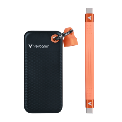 Verbatim 32193 Išorinis SSD diskas 1TB, USB-C 3.2 Gen 2, M.2, iki 1000MB/s, Juoda/Oranžinė