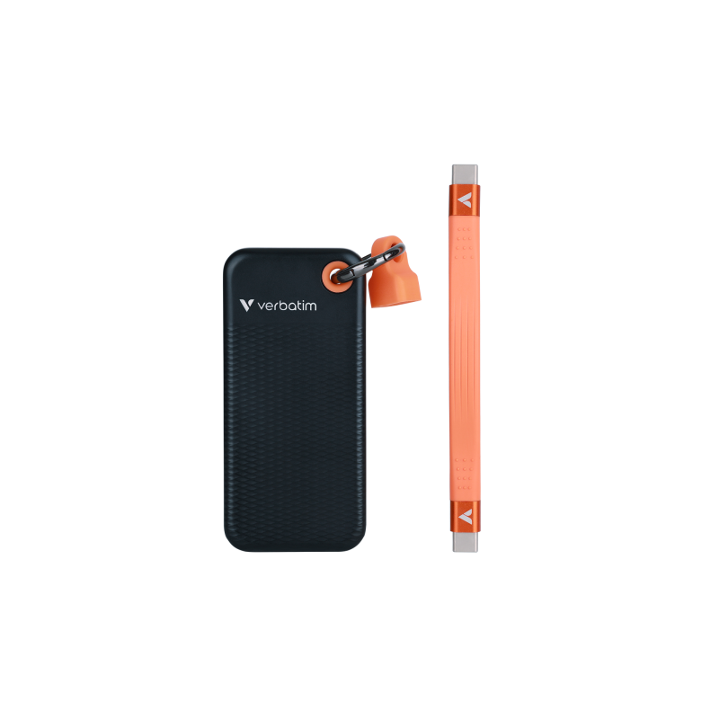 Verbatim 32193 Išorinis SSD diskas 1TB, USB-C 3.2 Gen 2, M.2, iki 1000MB/s, Juoda/Oranžinė