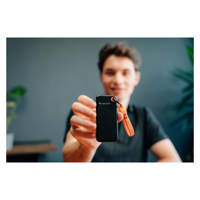 Verbatim 32193 Išorinis SSD diskas 1TB, USB-C 3.2 Gen 2, M.2, iki 1000MB/s, Juoda/Oranžinė