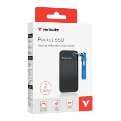 Verbatim 32195 Išorinis SSD diskas 2TB, USB-C 3.2 Gen 2, M.2, iki 1000MB/s, Juoda/Mėlyna