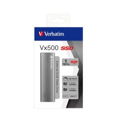 Verbatim 47444 Vx500 Išorinis SSD diskas 1TB, USB-C 3.2 Gen 2, Silver