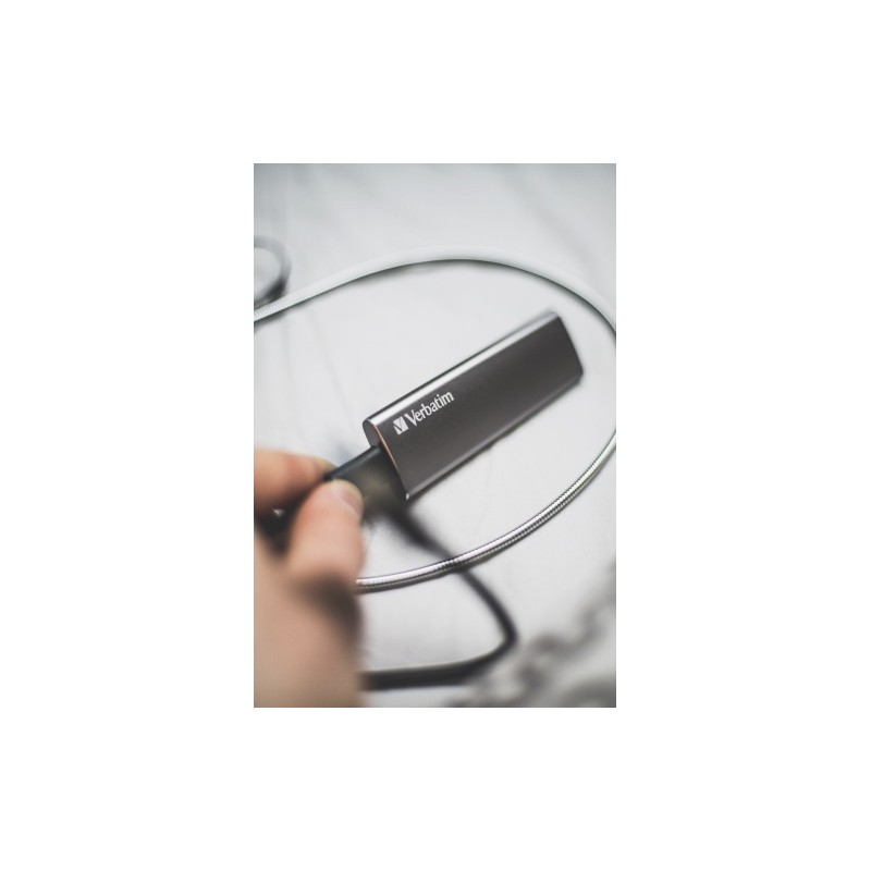 Verbatim 47444 Vx500 Išorinis SSD diskas 1TB, USB-C 3.2 Gen 2, Silver