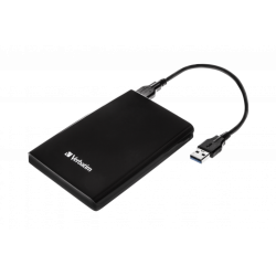 Verbatim 53023 Store 'n' Go USB 3.0 Išorinis kietasis diskas HDD 1TB, iki 4800 Mbit/s 5400rpm, Juoda