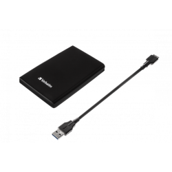 Verbatim 53023 Store 'n' Go USB 3.0 Išorinis kietasis diskas HDD 1TB, iki 4800 Mbit/s 5400rpm, Juoda