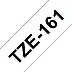 Brother TZe-161 (TZe161) Laminuota ženklinimo juostelė Black on Clear, 36mm, 8m
