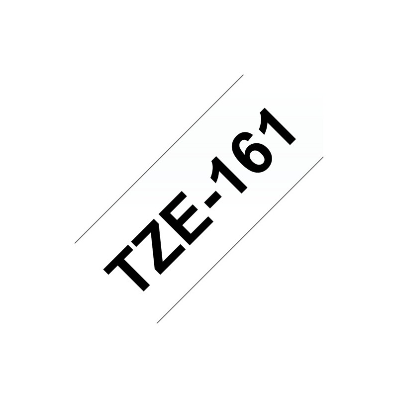Brother TZe-161 (TZe161) Laminuota ženklinimo juostelė Black on Clear, 36mm, 8m