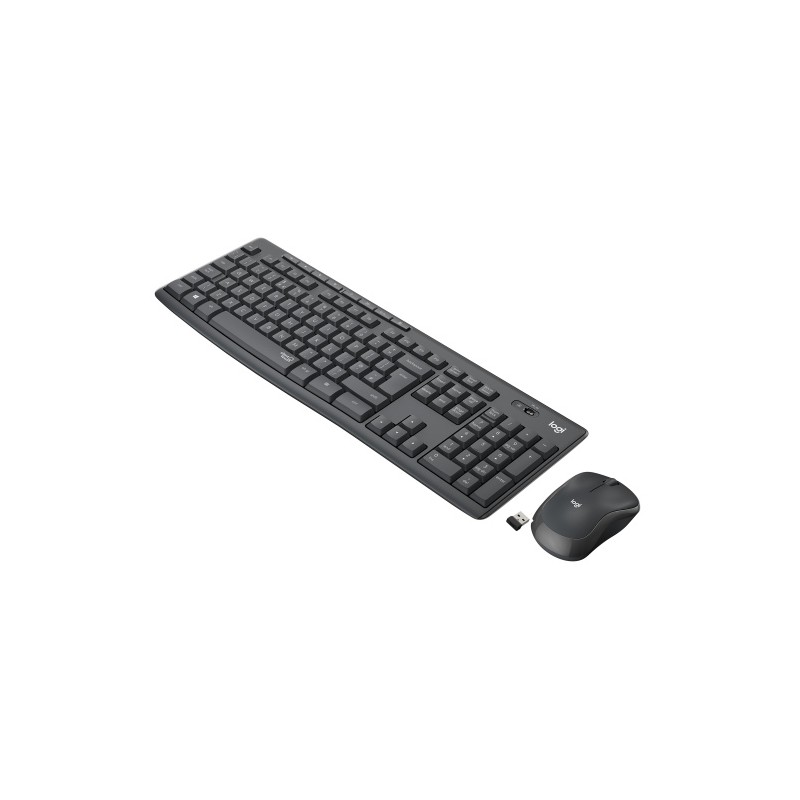 Klaviatūra belaidė Logitech MK295 Silent Wireless Combo, juoda