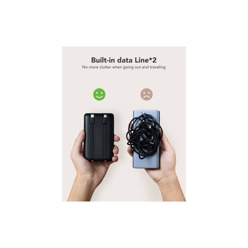 Veger C11 (W1170) Mini Išorinė baterija (Power Bank) 10000mAh, 22.5W PD, Juoda