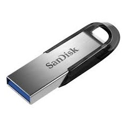 SanDisk Ultra Flair USB atmintinė 128GB, USB-A 3.0, Juoda/Sidabrinė