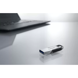 SanDisk Ultra Flair USB atmintinė 32GB, USB-A 3.0, Juoda/Sidabrinė
