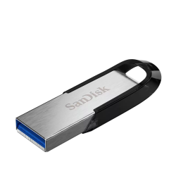 SanDisk Ultra Flair USB atmintinė 64GB, USB-A 3.0, Juoda/Sidabrinė