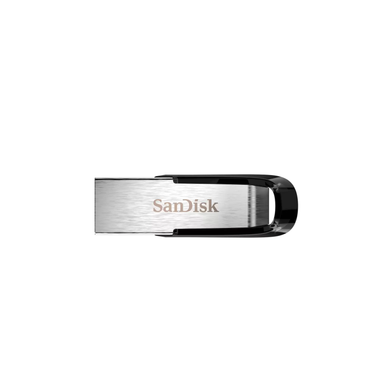 SanDisk Ultra Flair USB atmintinė 64GB, USB-A 3.0, Juoda/Sidabrinė