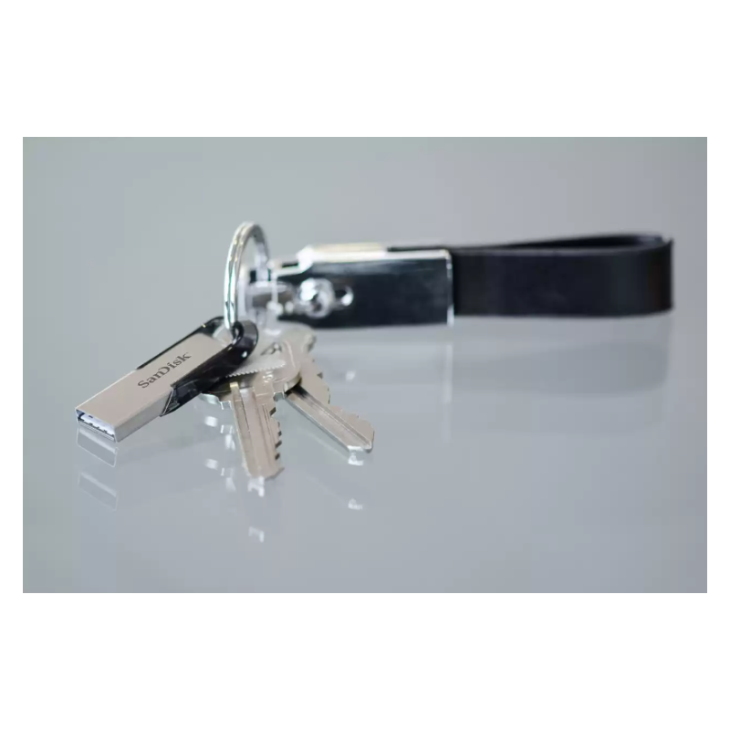 SanDisk Ultra Flair USB atmintinė 64GB, USB-A 3.0, Juoda/Sidabrinė