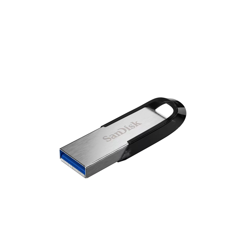 SanDisk Ultra Flair USB atmintinė 256GB, USB-A 3.0, Juoda/Sidabrinė