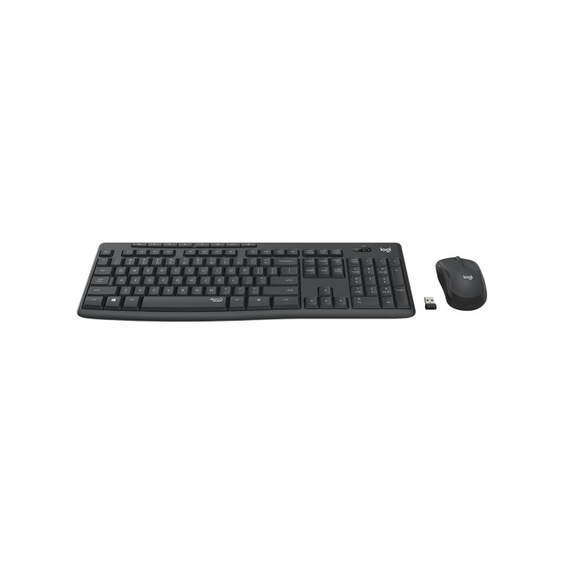 Klaviatūra belaidė Logitech MK295 Silent Wireless Combo, juoda