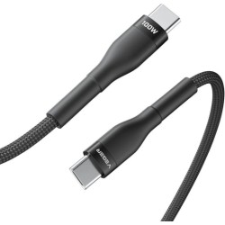 Veger Kabelis USB-C to USB-C PD 20V 5A 100W CC05 1.5m, Juoda