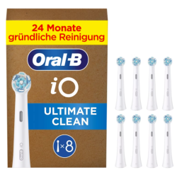 Oral-B iO Ultimate Clean x8 Dantų šepetėlio galvutės, Balta