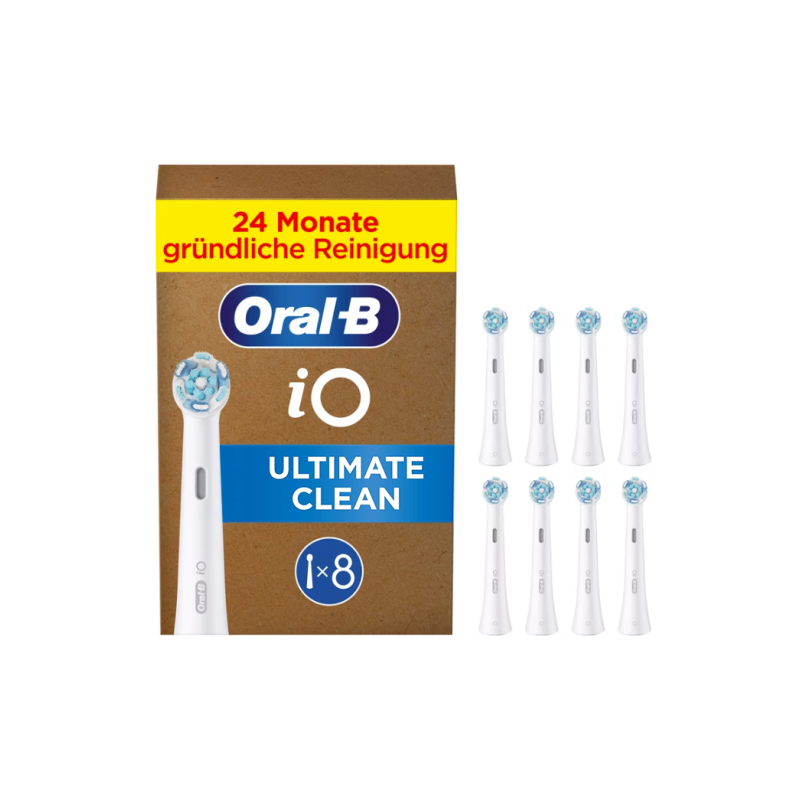 Oral-B iO Ultimate Clean x8 Dantų šepetėlio galvutės, Balta