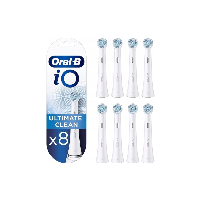 Oral-B iO Ultimate Clean x8 Dantų šepetėlio galvutės, Balta