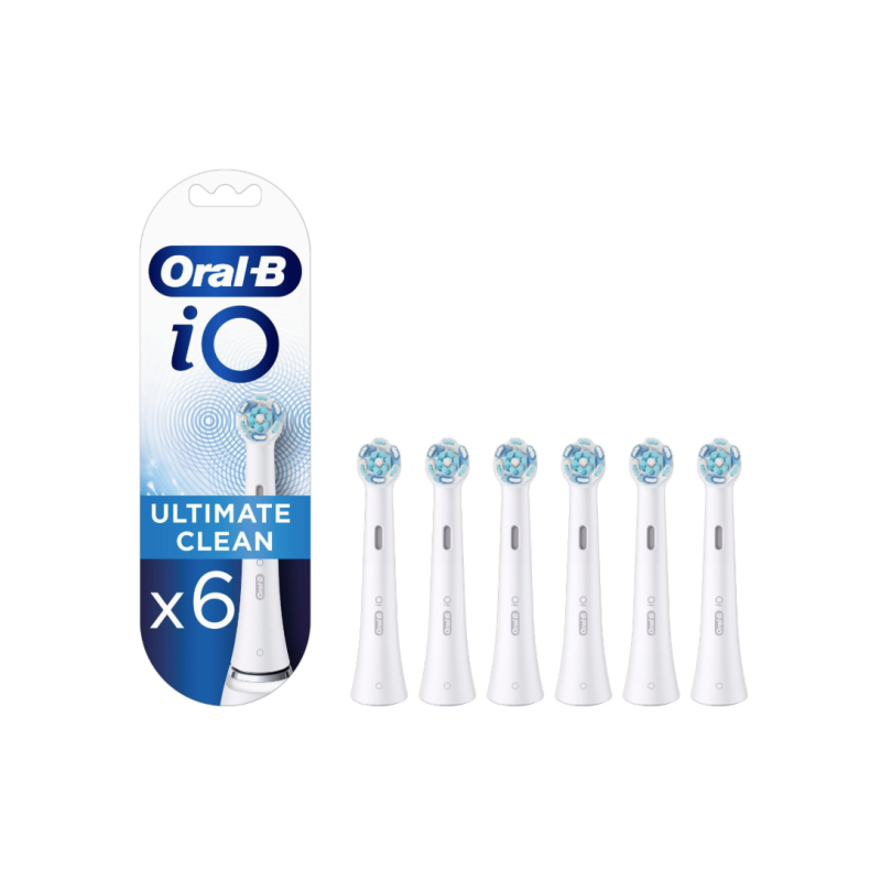 Oral-B iO Ultimate Clean x6 Dantų šepetėlio galvutės, Balta