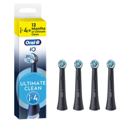 Oral-B iO Ultimate Clean x4 Dantų šepetėlio galvutės, Juoda
