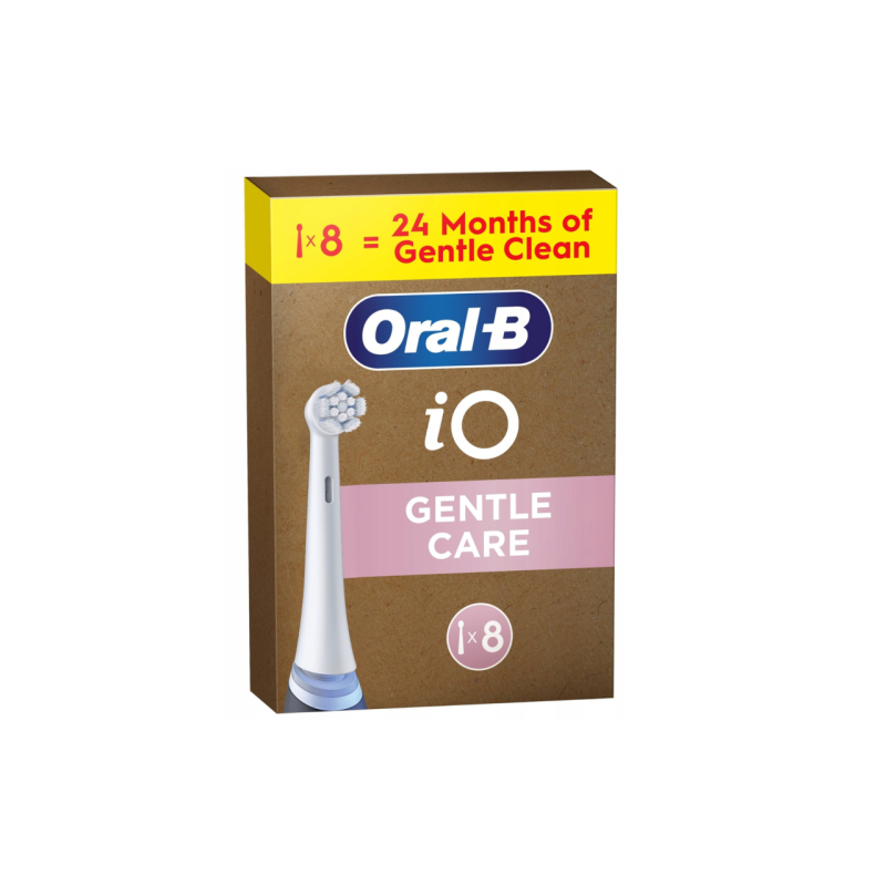 Oral-B iO Gentle Care x8 Dantų šepetėlio galvutės, Balta