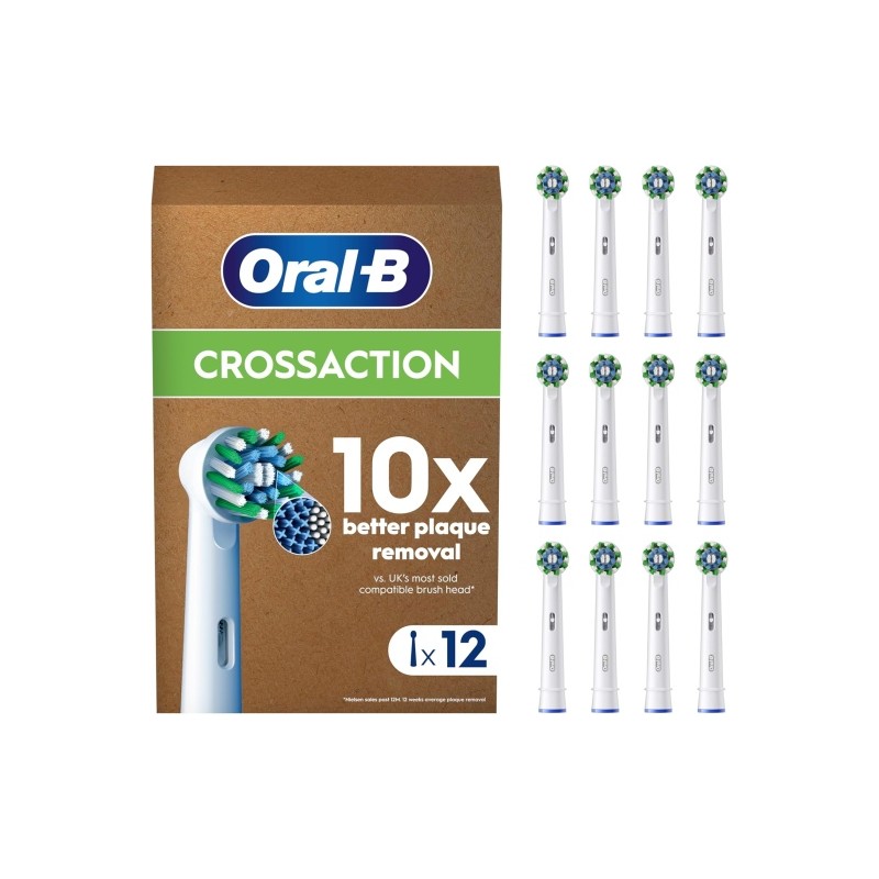 Oral-B Pro Cross Action x12 Dantų šepetėlio galvutės, Balta