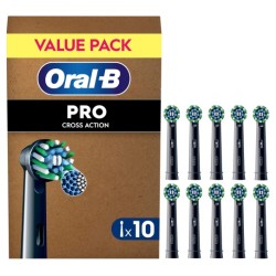 Oral-B Pro Cross Action x10 Dantų šepetėlio galvutės, Juoda